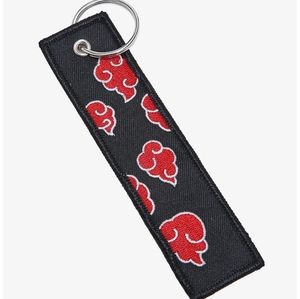 Naruto Akatsuki Cloud Fabric Tag Keychain